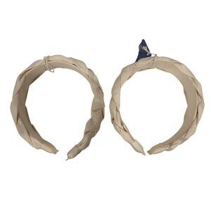 Universal Thread Braided Twisted Beige Headbands Set Of 2 Womens Hair Accessorie